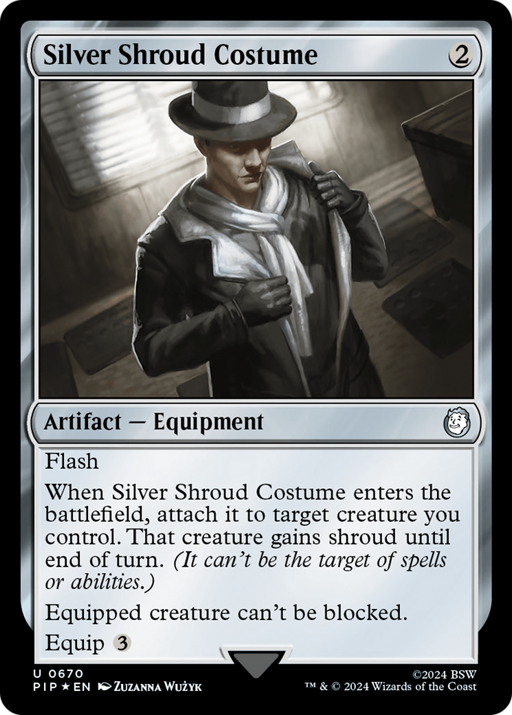 Silver Shroud Costume (Surge Foil) [Fallout] | Rock City Comics