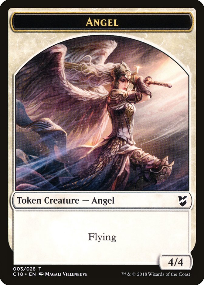 Manifest // Angel Double-Sided Token [Commander 2018 Tokens] | Rock City Comics