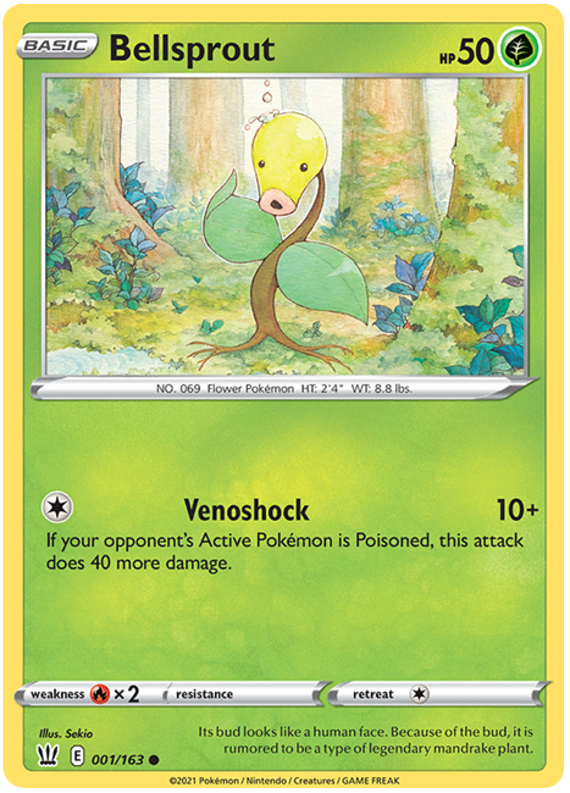 Bellsprout (001/163) [Sword & Shield: Battle Styles] | Rock City Comics