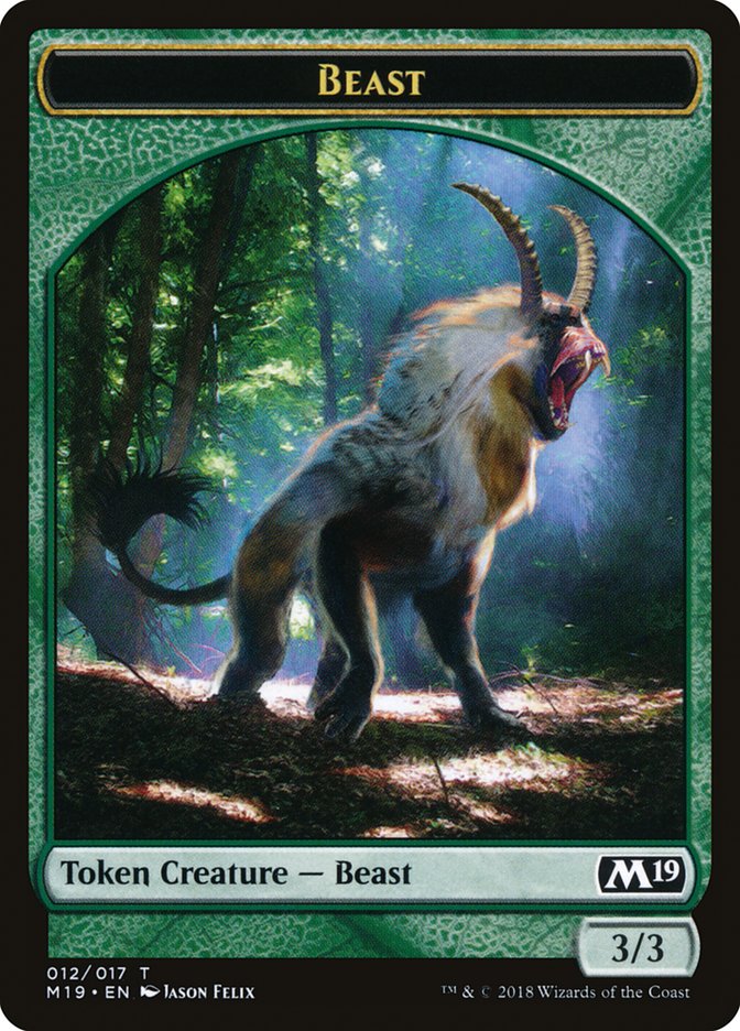 Beast Token [Core Set 2019 Tokens] | Rock City Comics