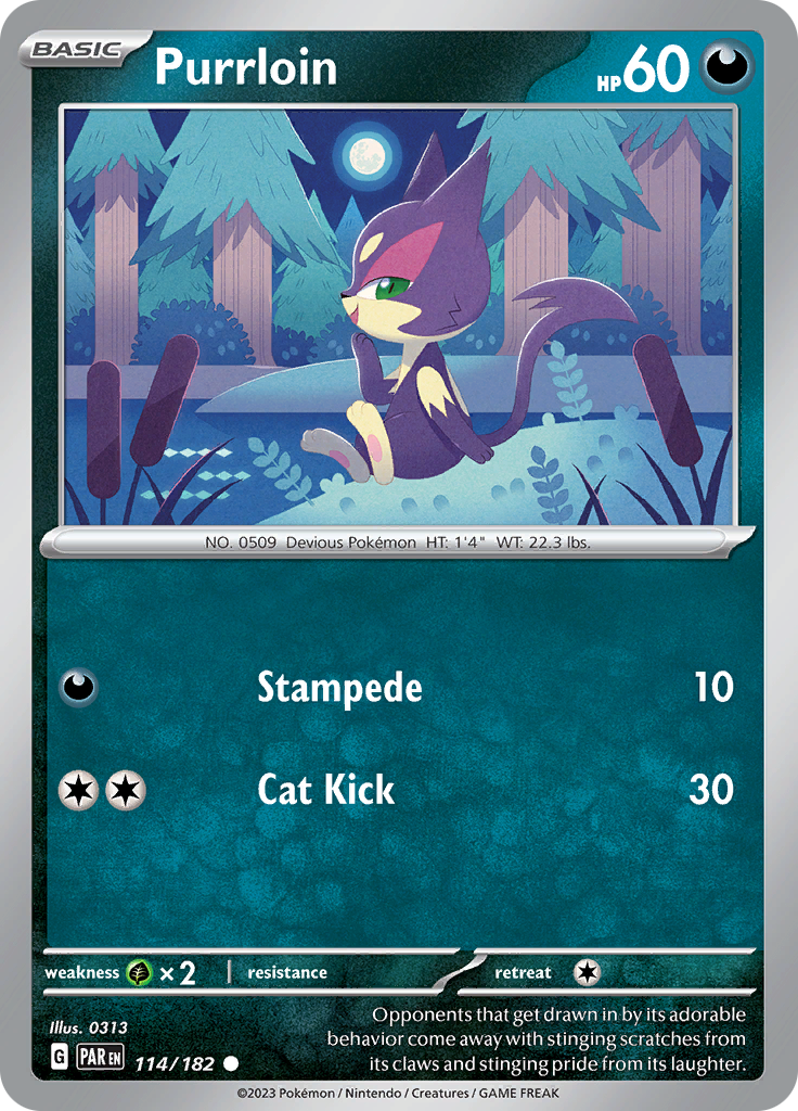 Purrloin (114/182) [Scarlet & Violet: Paradox Rift] | Rock City Comics