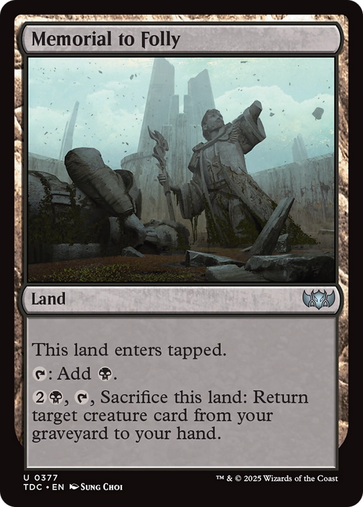 Memorial to Folly [Tarkir: Dragonstorm Commander] | Rock City Comics
