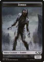 Cat (020) // Zombie Double-Sided Token [Core Set 2021 Tokens] | Rock City Comics