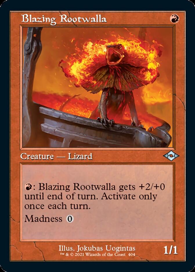 Blazing Rootwalla (Retro Foil Etched) [Modern Horizons 2] | Rock City Comics