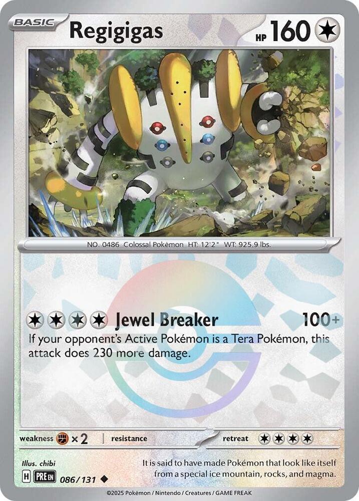 Regigigas (086/131) (Poke Ball Pattern) [Scarlet & Violet: Prismatic Evolutions] | Rock City Comics