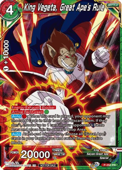 King Vegeta, Great Ape's Rule (P-352) [Tournament Promotion Cards] | Rock City Comics