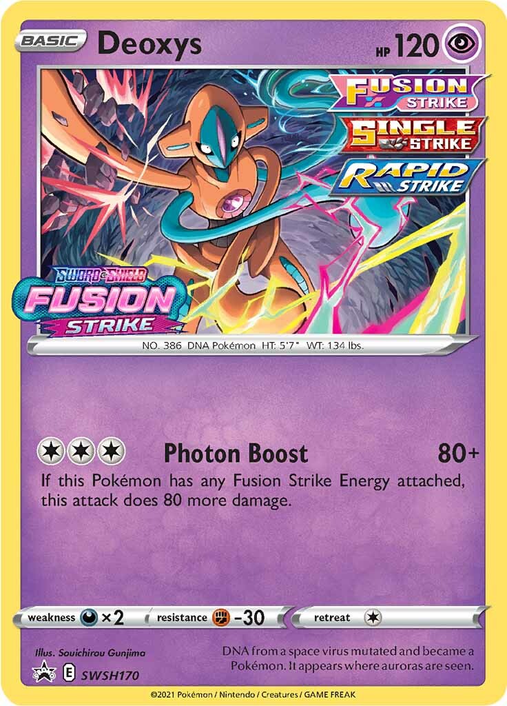 Deoxys (SWSH170) (Prerelease Promo) [Sword & Shield: Black Star Promos] | Rock City Comics