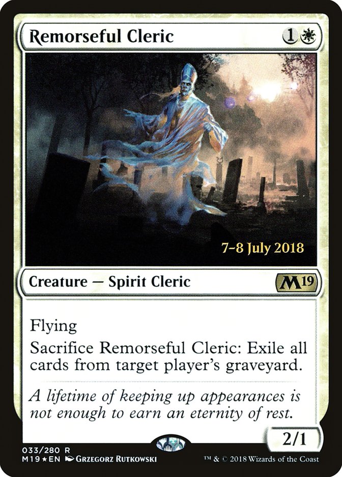 Remorseful Cleric [Core Set 2019 Prerelease Promos] | Rock City Comics