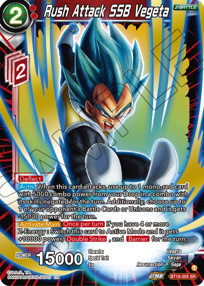 Rush Attack SSB Vegeta (BT18-005) [Dawn of the Z-Legends] | Rock City Comics