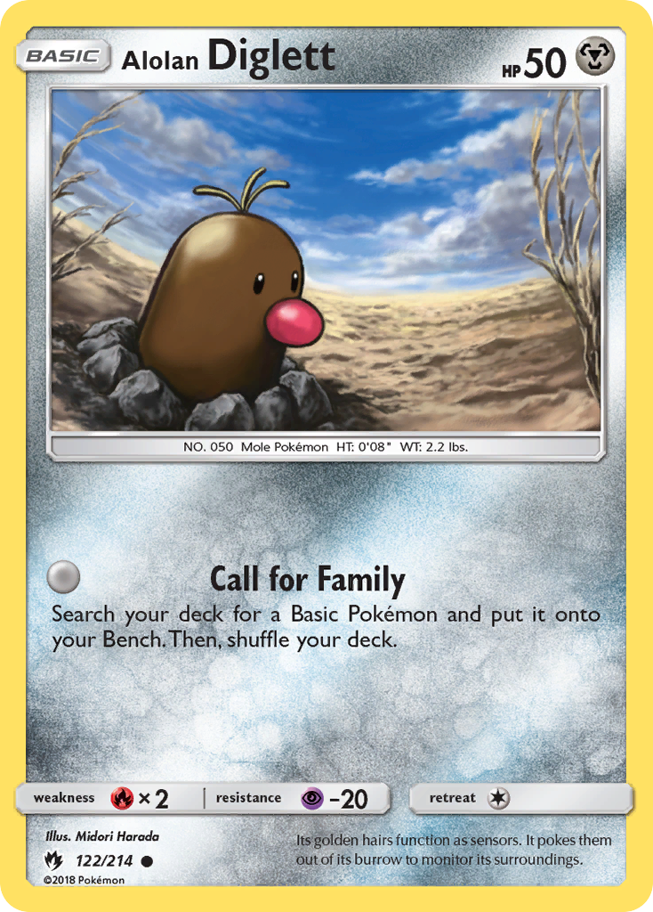 Alolan Diglett (122/214) [Sun & Moon: Lost Thunder] | Rock City Comics