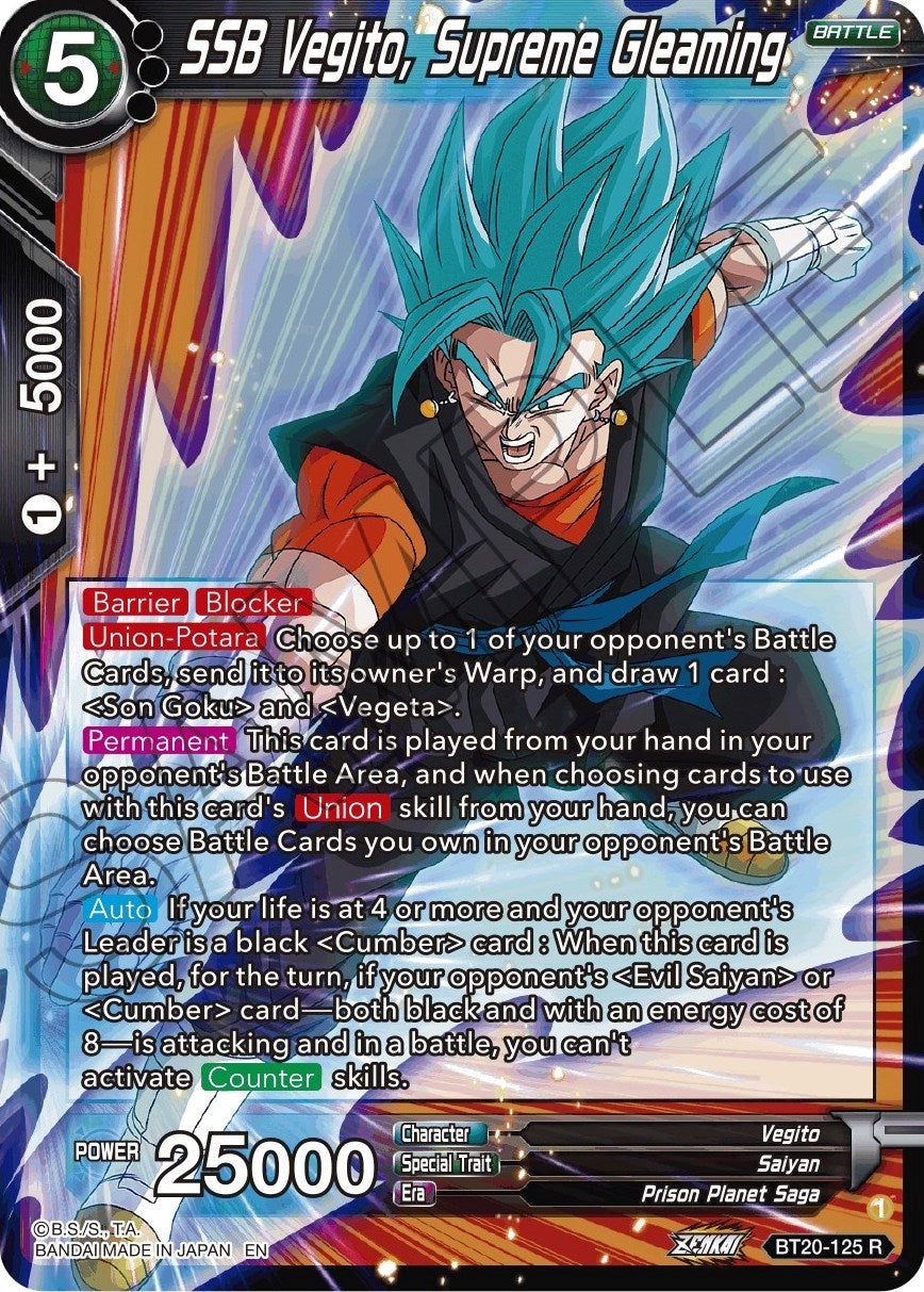 SSB Vegito, Supreme Gleaming (BT20-125) [Power Absorbed] | Rock City Comics