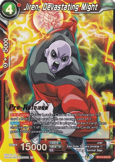 Jiren, Devastating Might (BT14-016) [Cross Spirits Prerelease Promos] | Rock City Comics
