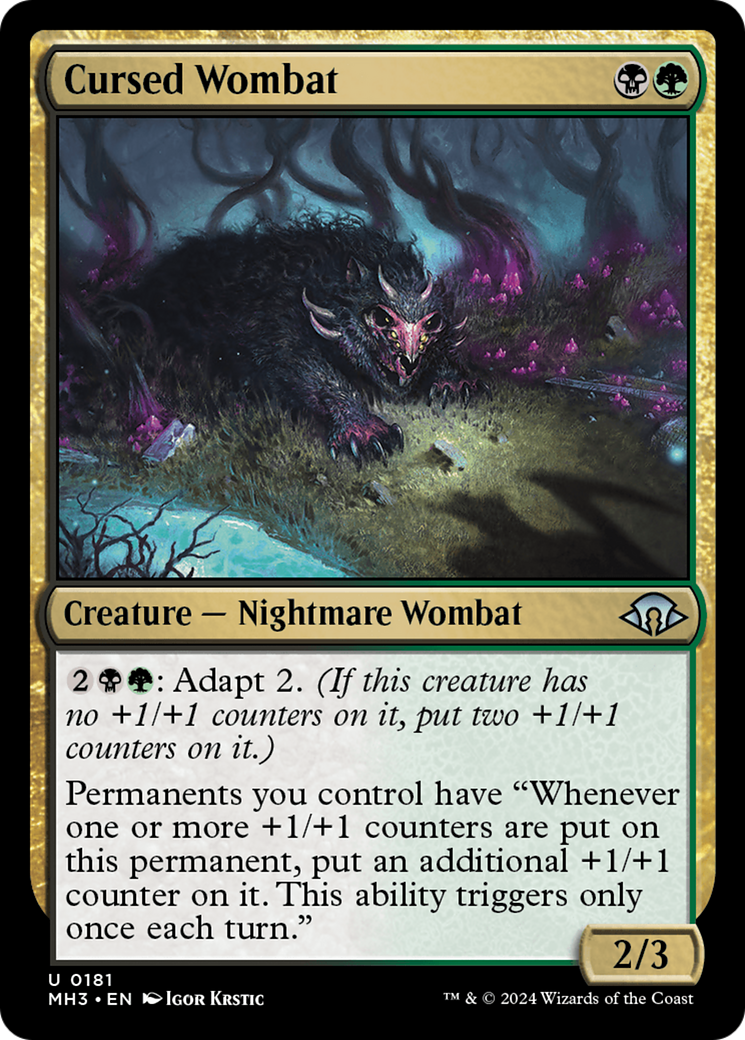 Cursed Wombat [Modern Horizons 3] | Rock City Comics