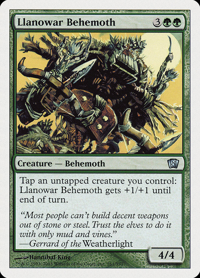 Llanowar Behemoth (8th Edition) [Oversize Cards] | Rock City Comics