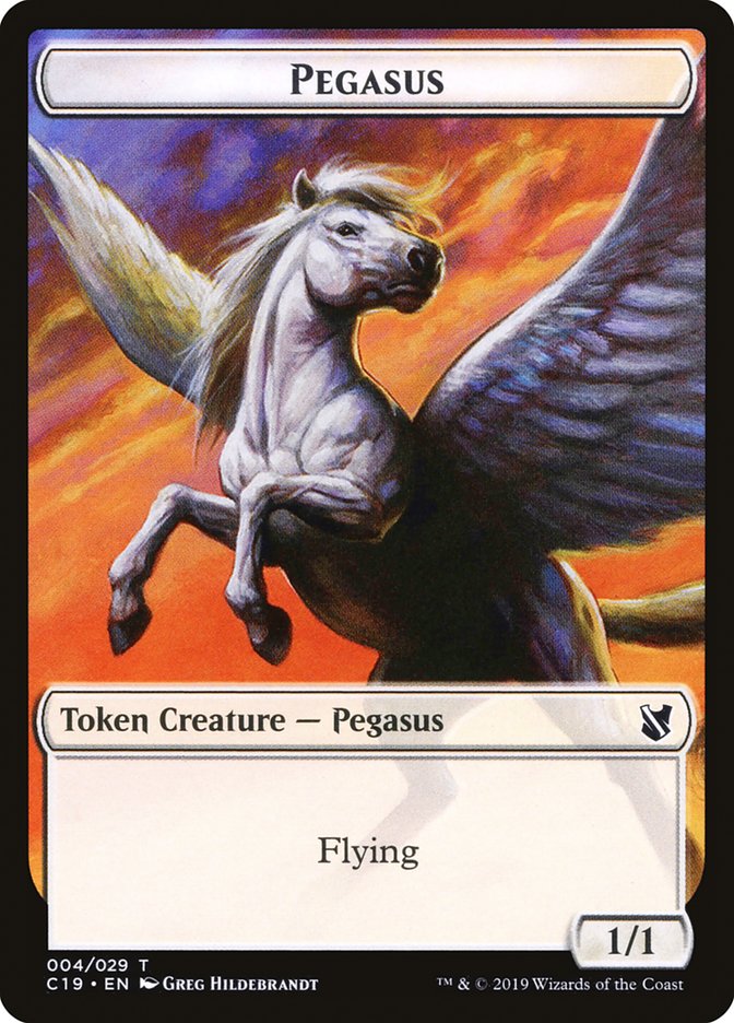 Pegasus Token [Commander 2019 Tokens] | Rock City Comics