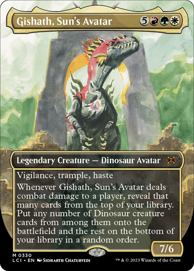 Gishath, Sun's Avatar (Borderless) [The Lost Caverns of Ixalan] | Rock City Comics