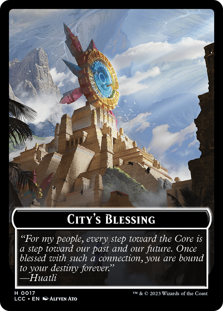 City's Blessing // Vampire (0004) Double-Sided Token [The Lost Caverns of Ixalan Commander Tokens] | Rock City Comics