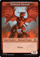 Dinosaur Dragon // Treasure Double-Sided Token [Aetherdrift Tokens] | Rock City Comics