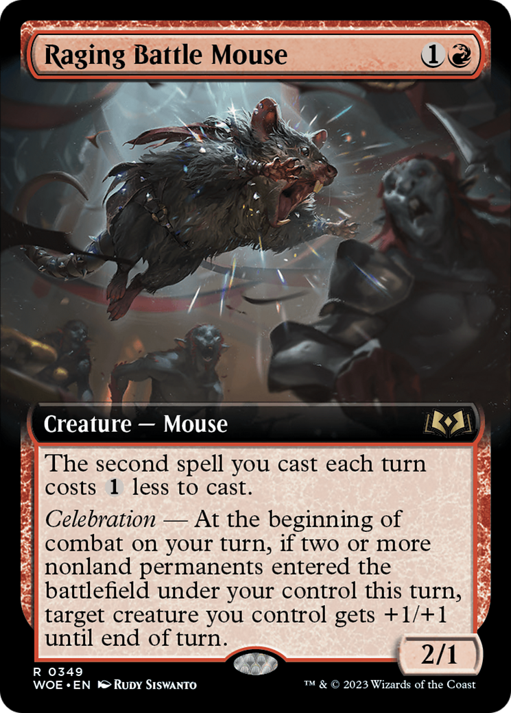 Raging Battle Mouse (Extended Art) [Wilds of Eldraine] | Rock City Comics