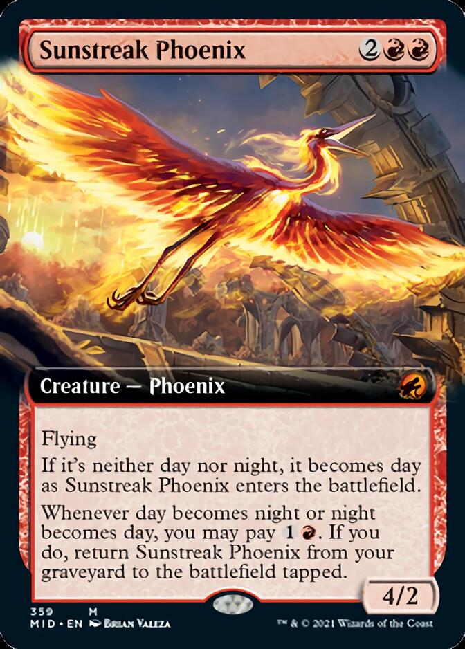 Sunstreak Phoenix (Extended Art) [Innistrad: Midnight Hunt] | Rock City Comics
