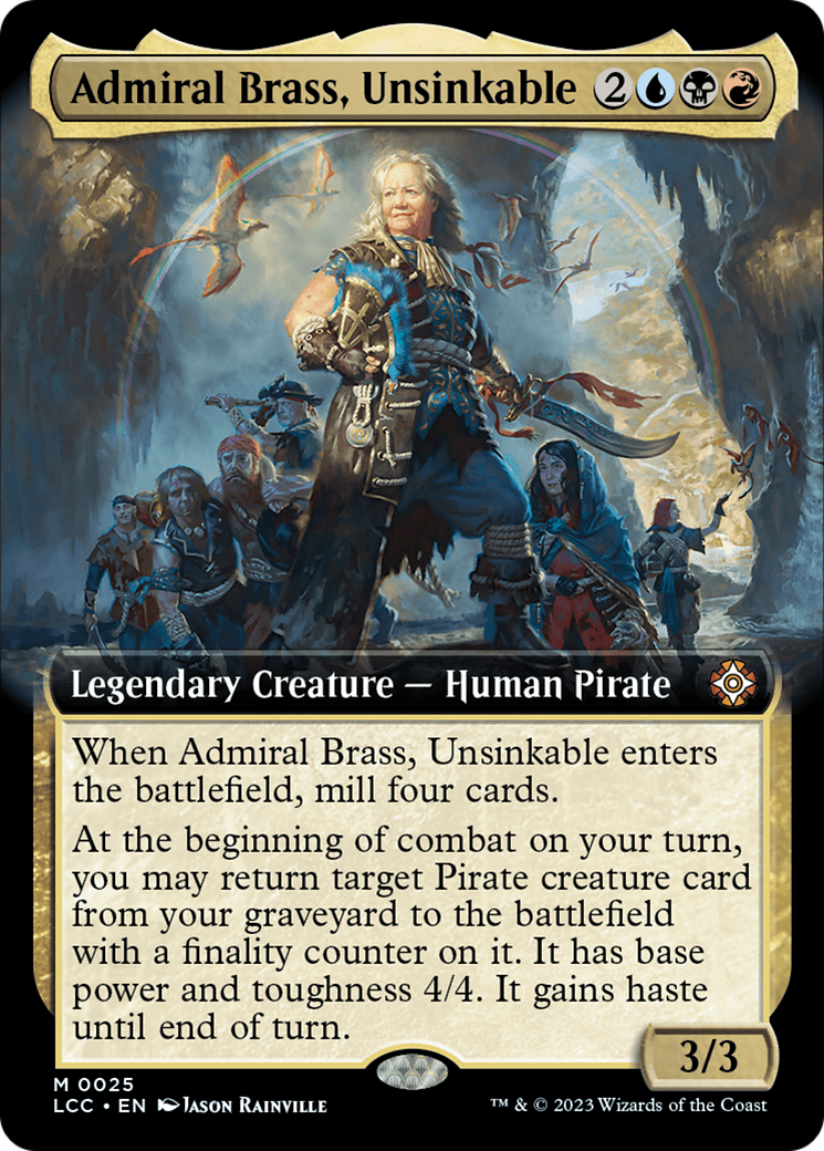 Admiral Brass, Unsinkable (Extended Art) [The Lost Caverns of Ixalan Commander] | Rock City Comics