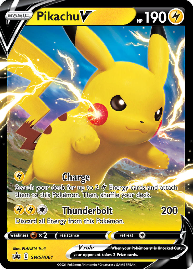 Pikachu V (SWSH061) (Jumbo Card) [Sword & Shield: Black Star Promos] | Rock City Comics