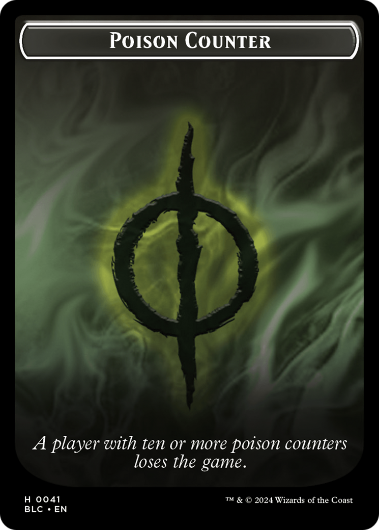 Rabbit // Poison Counter Double-Sided Token [Bloomburrow Commander Tokens] | Rock City Comics