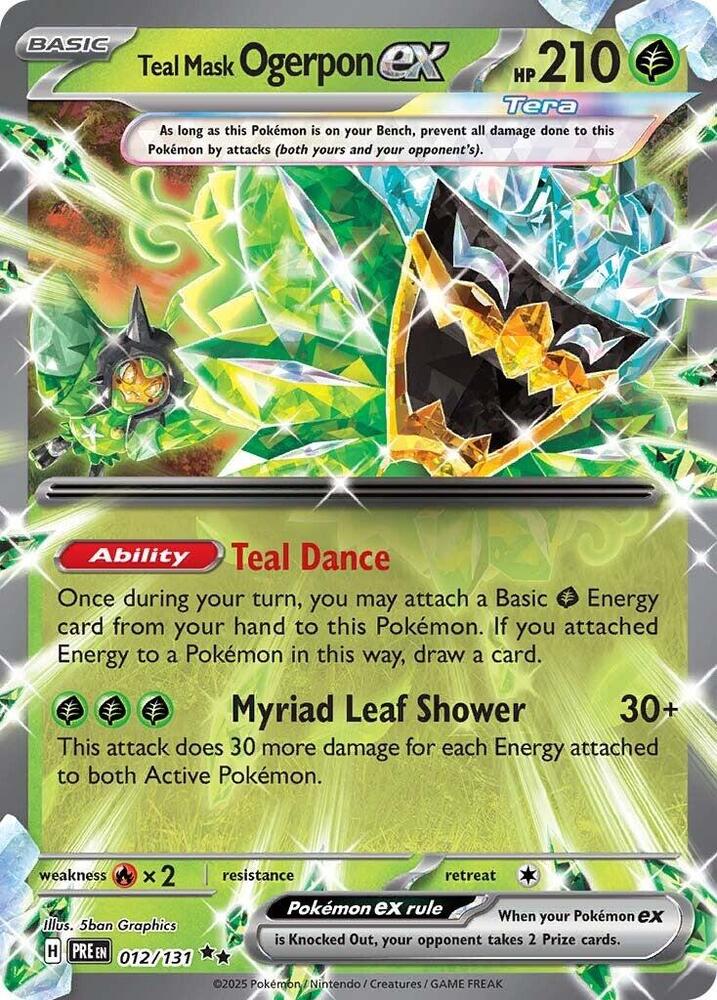 Teal Mask Ogerpon ex (012/131) [Scarlet & Violet: Prismatic Evolutions] | Rock City Comics