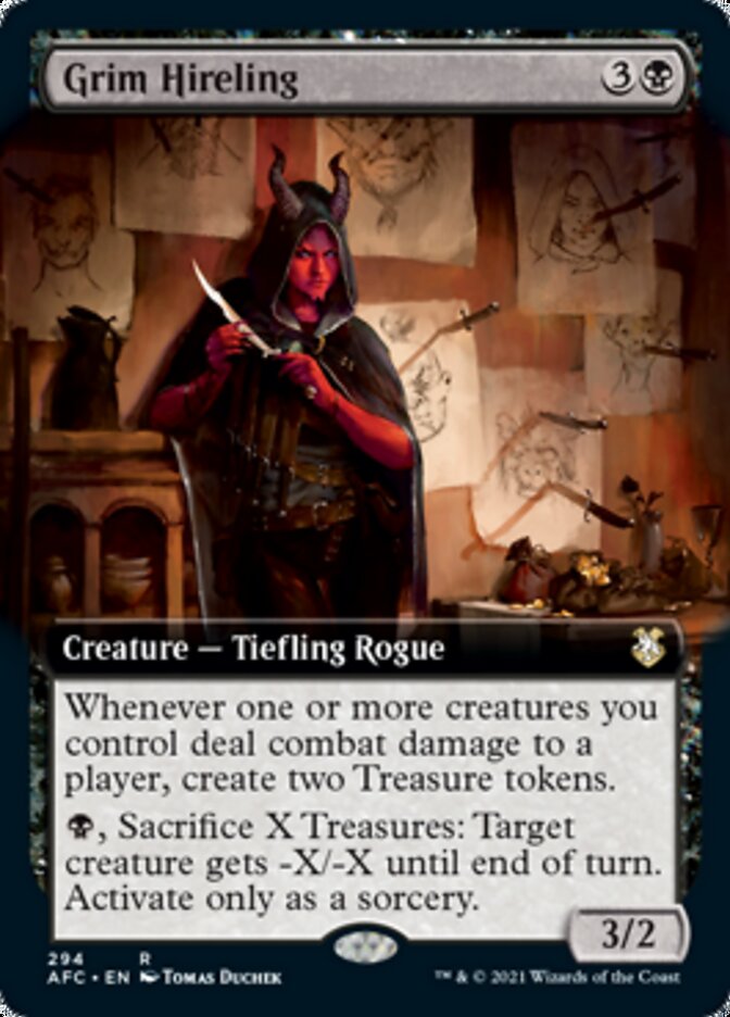 Grim Hireling (Extended Art) [Dungeons & Dragons: Adventures in the Forgotten Realms Commander] | Rock City Comics
