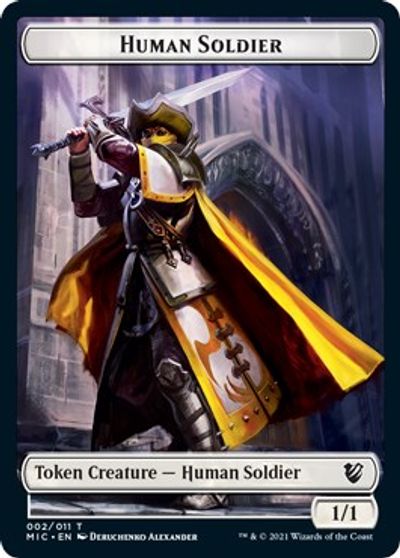 Eldrazi Spawn // Human Soldier Double-Sided Token [Innistrad: Midnight Hunt Commander Tokens] | Rock City Comics