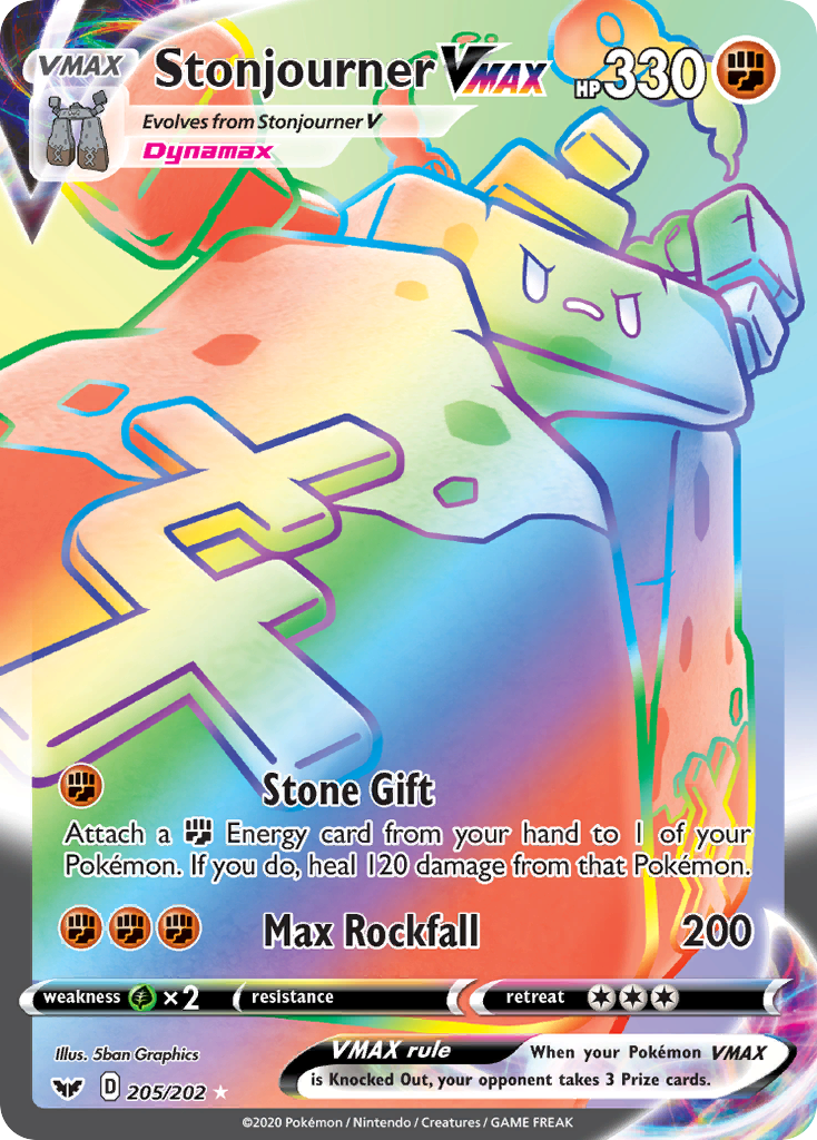 Stonjourner VMAX (205/202) [Sword & Shield: Base Set] | Rock City Comics