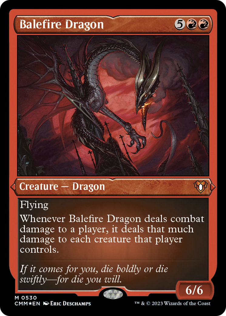 Balefire Dragon (Foil Etched) [Commander Masters] | Rock City Comics