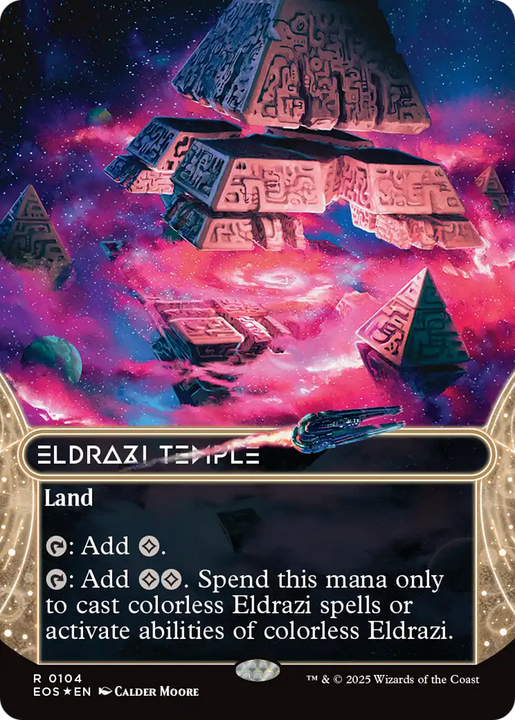 Eldrazi Temple (0104) (Borderless) (Galaxy Foil) [Edge of Eternities: Stellar Sights] | Rock City Comics