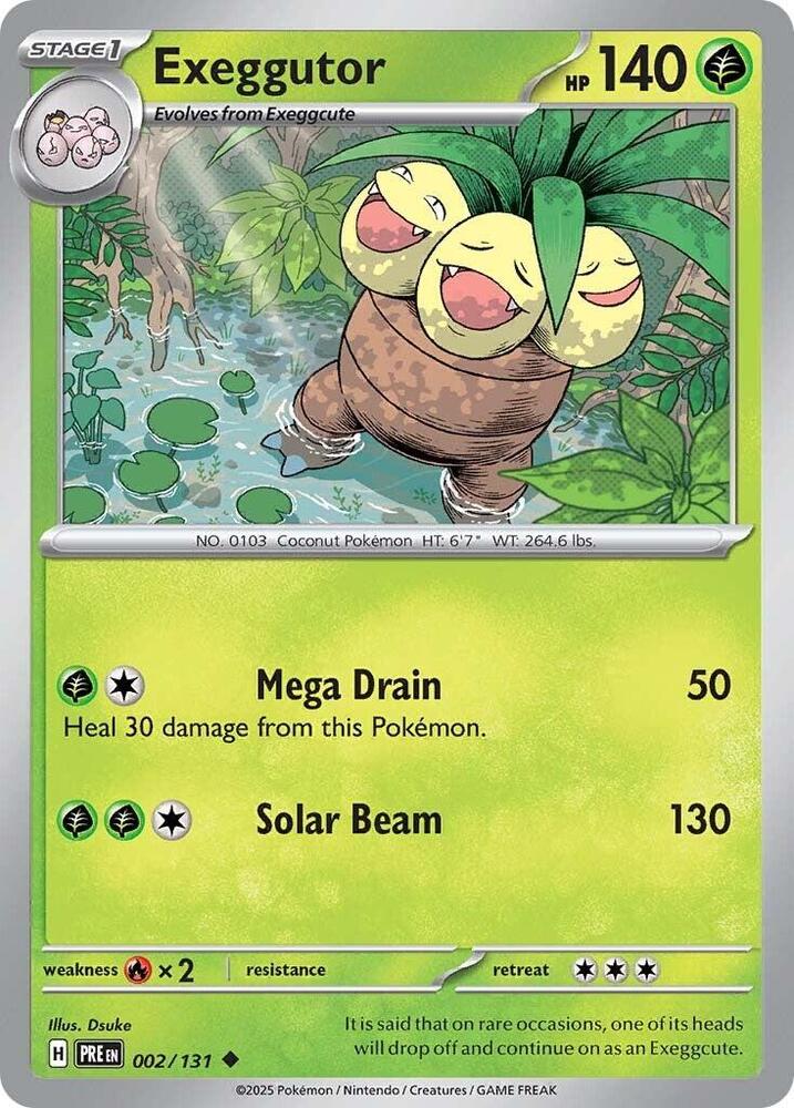 Exeggutor (002/131) [Scarlet & Violet: Prismatic Evolutions] | Rock City Comics