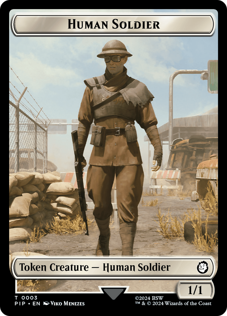 Energy Reserve // Human Soldier Double-Sided Token [Fallout Tokens] | Rock City Comics