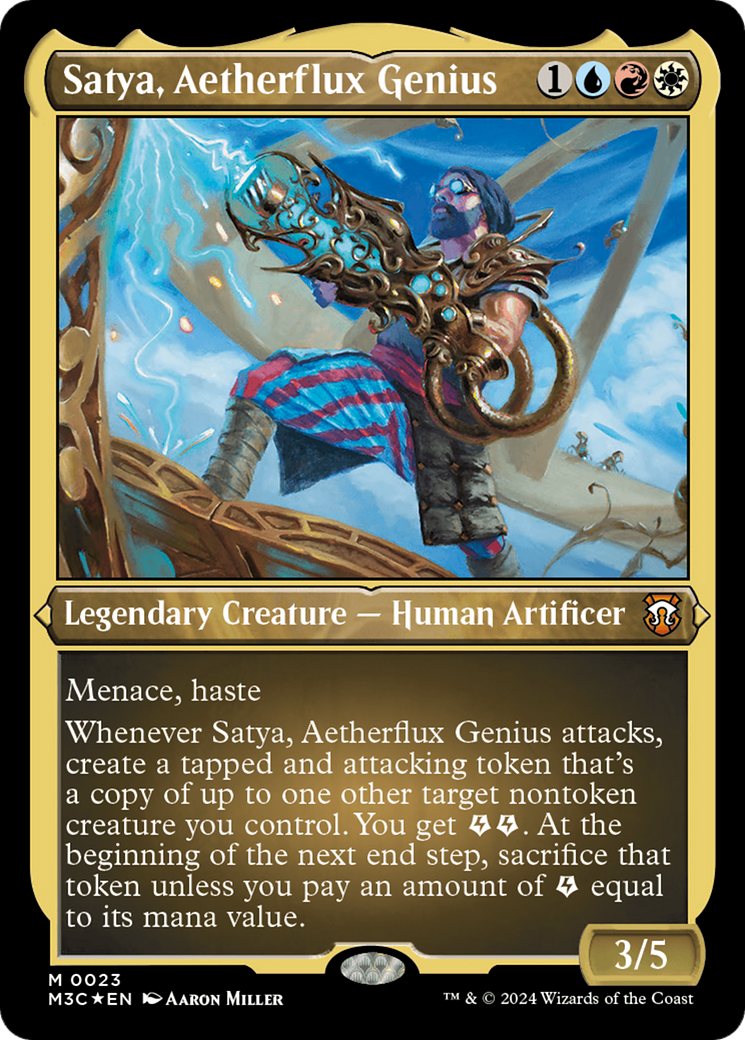 Satya, Aetherflux Genius (Foil Etched) [Modern Horizons 3 Commander] | Rock City Comics