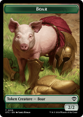 Boar // Drake Double-Sided Token [Outlaws of Thunder Junction Commander Tokens] | Rock City Comics