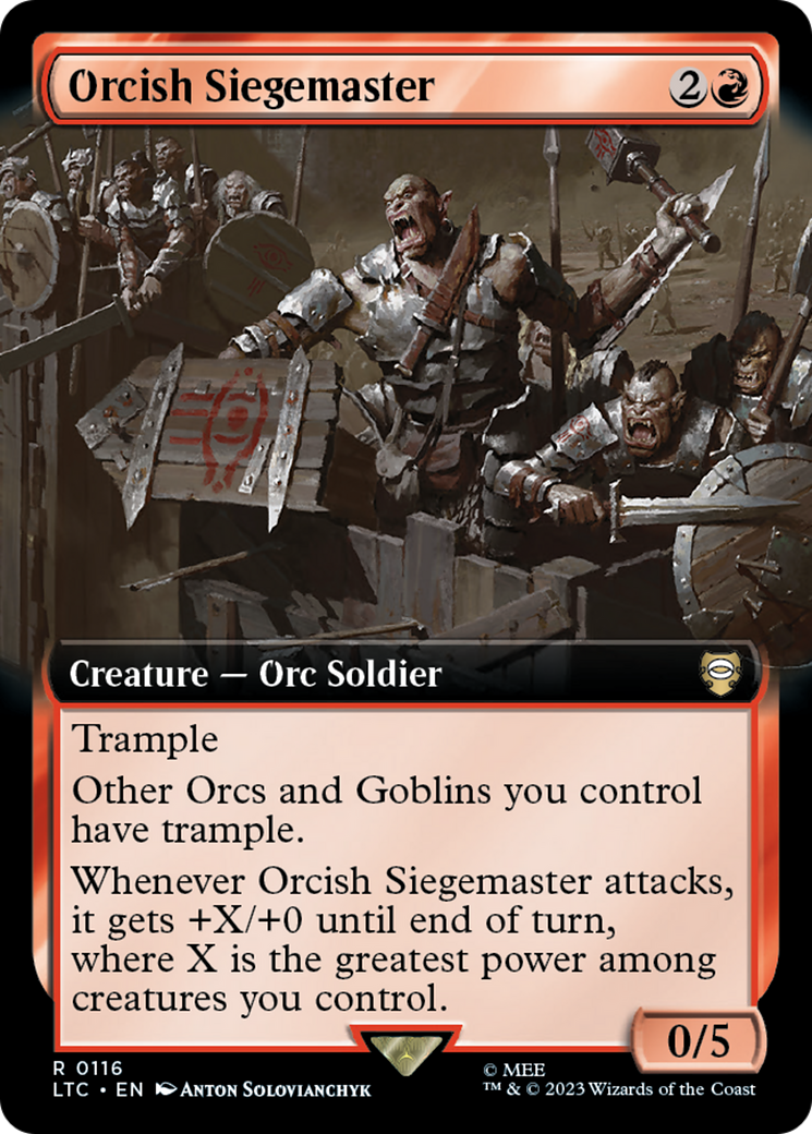 Orcish Siegemaster (Extended Art) [The Lord of the Rings: Tales of Middle-Earth Commander] | Rock City Comics