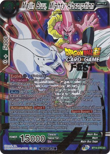 Majin Buu, Mighty Absorption (Card Game Fest 2022) (BT14-078) [Tournament Promotion Cards] | Rock City Comics