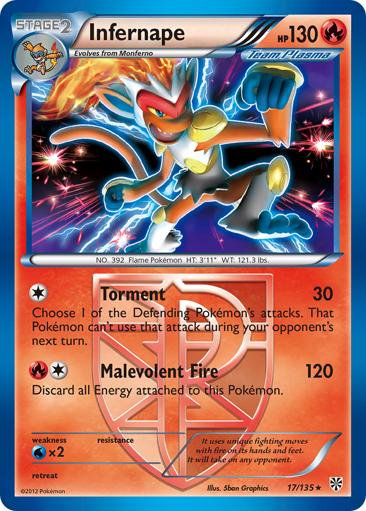 Infernape (17/135) [Black & White: Plasma Storm] | Rock City Comics