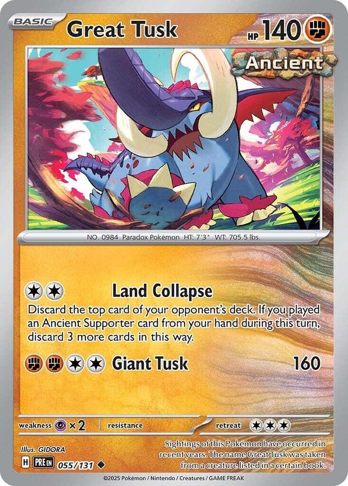 Great Tusk (055/131) [Scarlet & Violet: Prismatic Evolutions] | Rock City Comics