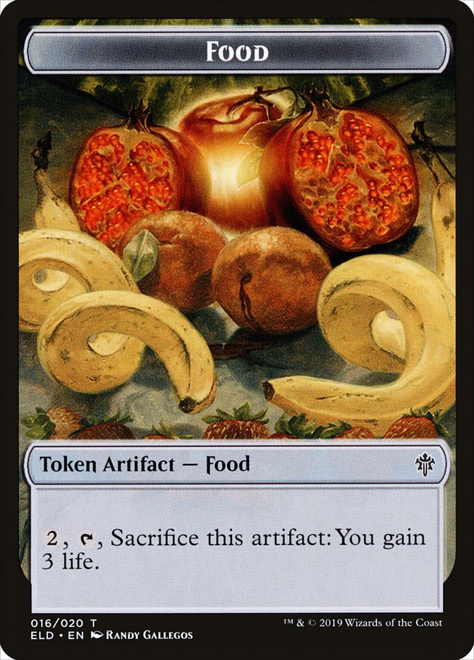 Wolf // Food (16) Double-Sided Token [Throne of Eldraine Tokens] | Rock City Comics