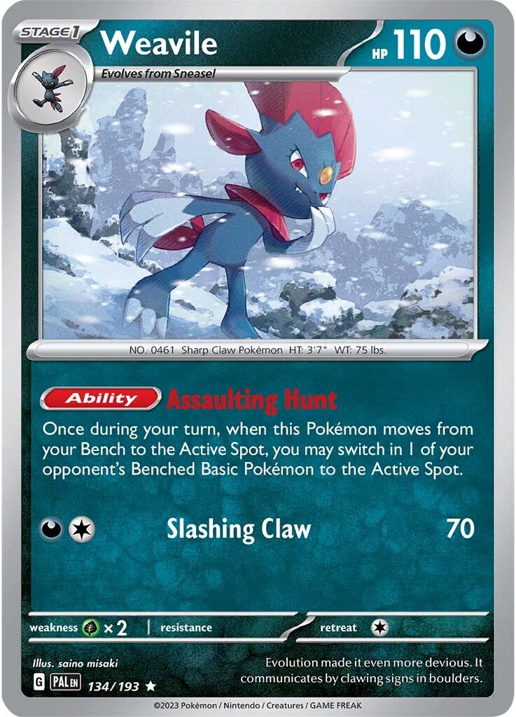 Weavile (134/193) [Scarlet & Violet: Paldea Evolved] | Rock City Comics