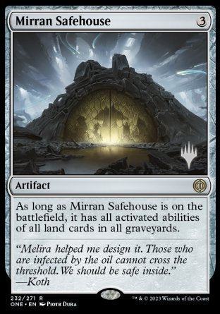 Mirran Safehouse (Promo Pack) [Phyrexia: All Will Be One Promos] | Rock City Comics