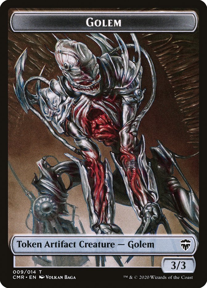 Golem // Zombie Double-Sided Token [Commander Legends Tokens] | Rock City Comics