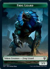 Frog Lizard // Elephant Double-Sided Token [Commander 2021 Tokens] | Rock City Comics