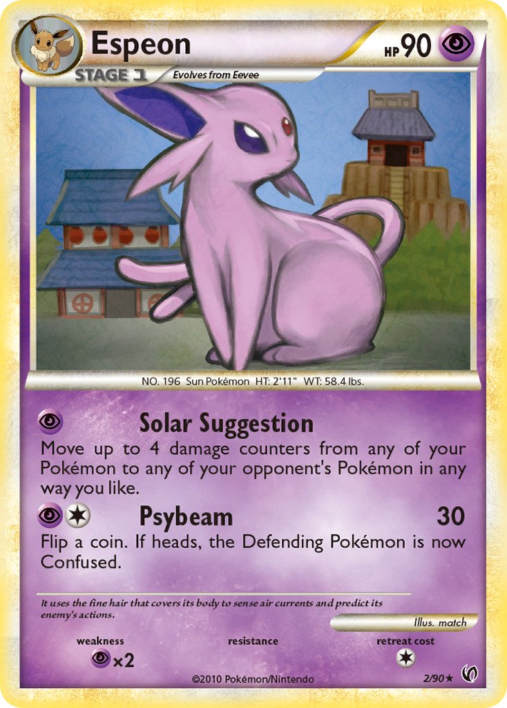 Espeon (2/90) (Cracked Ice Holo) (Theme Deck Exclusive) [HeartGold & SoulSilver: Unleashed] | Rock City Comics