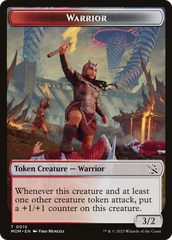 Warrior // Wrenn and Realmbreaker Emblem Double-Sided Token [March of the Machine Tokens] | Rock City Comics