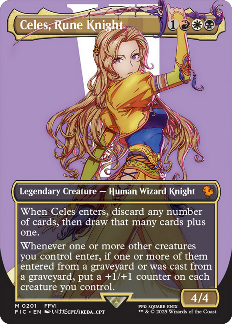 Celes, Rune Knight (Borderless) [FINAL FANTASY Commander] | Rock City Comics