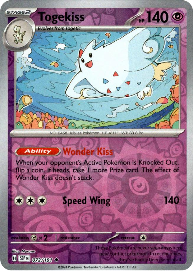 Togekiss (072/191) [Scarlet & Violet: Surging Sparks] | Rock City Comics